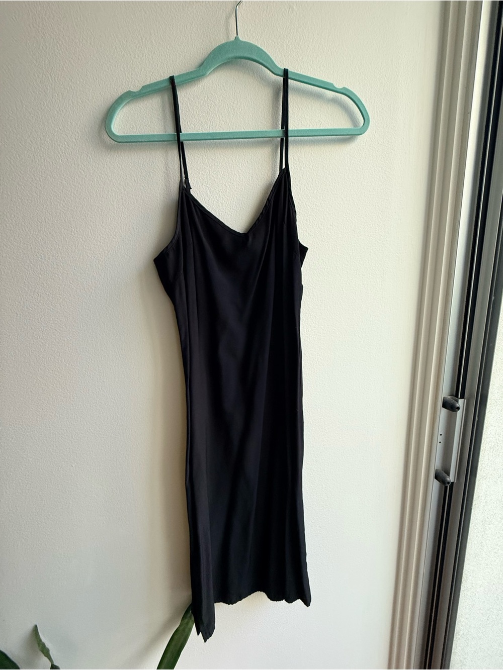 Urban Outfitters Black Satin Slip Dress